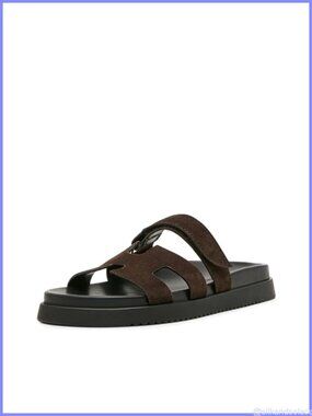 Platform Slide Sandals Open Toe Suede Slip-On Comfort Casual Beach Pool